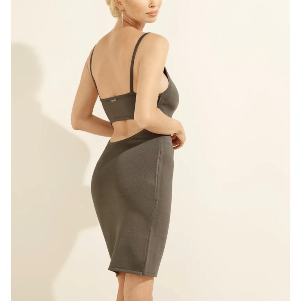NWT Guess Jen Cutout Dress (Grey, Size M)